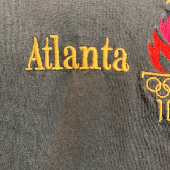 VINTAGE ATLANTA OLYMPICS 1996 GREEN CHAMPION T Shirt L MADE IN USA Single Stitch - Picture 3 of 14